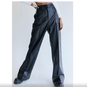 NWT- LIONESS Maple Street Black Pant Vegan Leather